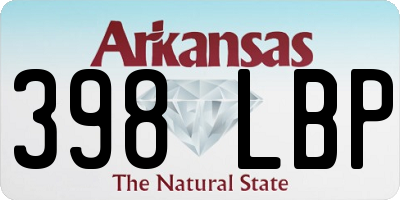 AR license plate 398LBP