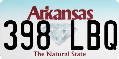 AR license plate 398LBQ