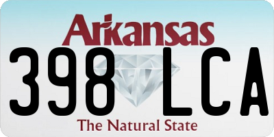 AR license plate 398LCA