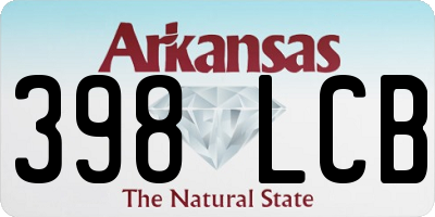 AR license plate 398LCB