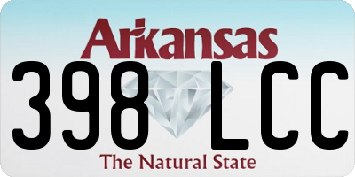 AR license plate 398LCC