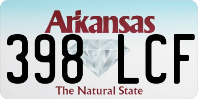 AR license plate 398LCF