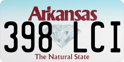 AR license plate 398LCI