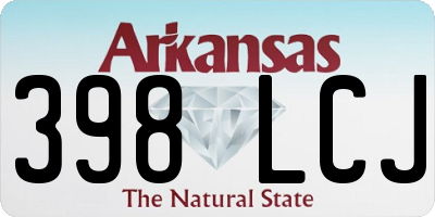 AR license plate 398LCJ
