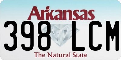 AR license plate 398LCM