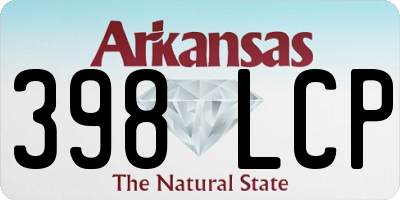 AR license plate 398LCP
