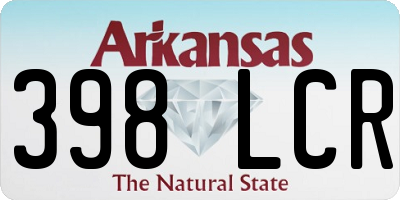 AR license plate 398LCR