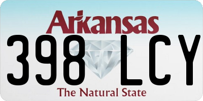 AR license plate 398LCY