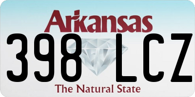 AR license plate 398LCZ