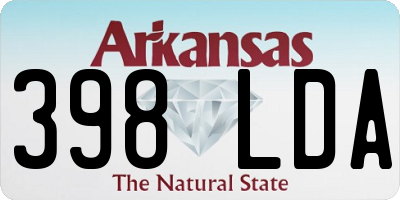 AR license plate 398LDA