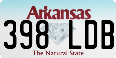 AR license plate 398LDB