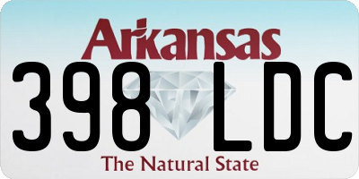 AR license plate 398LDC