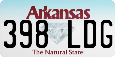 AR license plate 398LDG