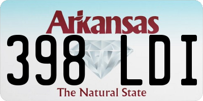 AR license plate 398LDI
