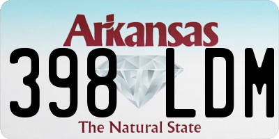 AR license plate 398LDM