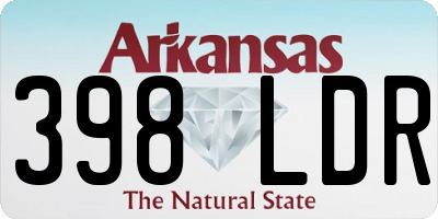 AR license plate 398LDR