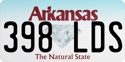 AR license plate 398LDS