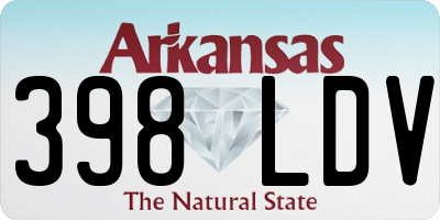 AR license plate 398LDV