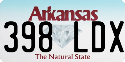 AR license plate 398LDX