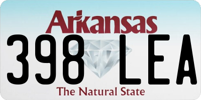 AR license plate 398LEA
