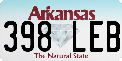 AR license plate 398LEB