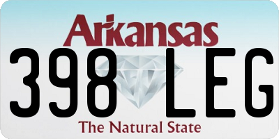 AR license plate 398LEG