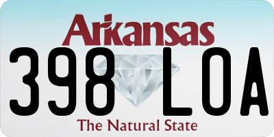 AR license plate 398LOA