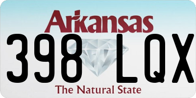 AR license plate 398LQX
