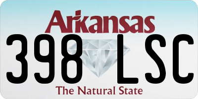 AR license plate 398LSC