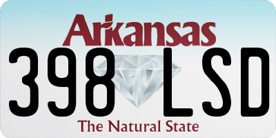 AR license plate 398LSD