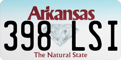 AR license plate 398LSI