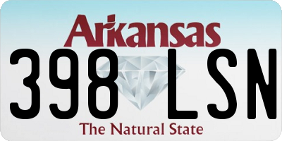 AR license plate 398LSN