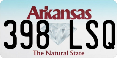 AR license plate 398LSQ