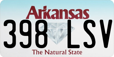AR license plate 398LSV