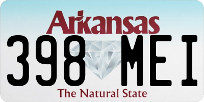 AR license plate 398MEI