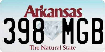 AR license plate 398MGB