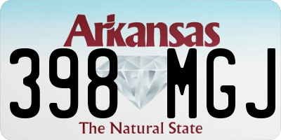 AR license plate 398MGJ