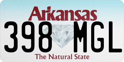 AR license plate 398MGL