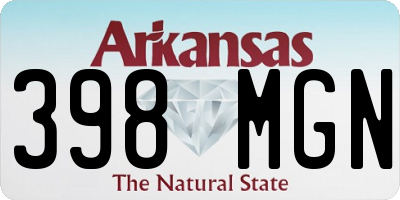 AR license plate 398MGN
