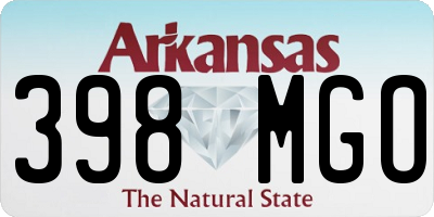 AR license plate 398MGO