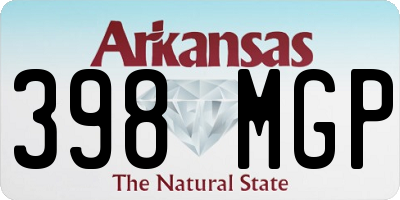 AR license plate 398MGP