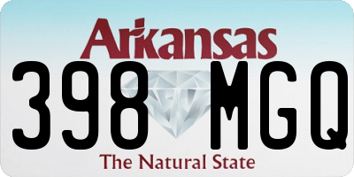 AR license plate 398MGQ