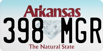AR license plate 398MGR