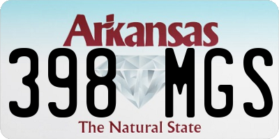 AR license plate 398MGS