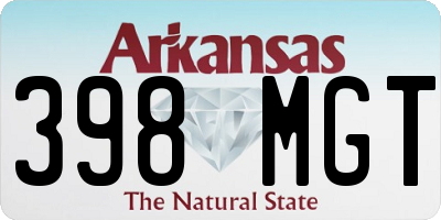 AR license plate 398MGT