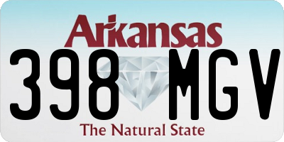 AR license plate 398MGV