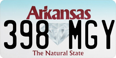 AR license plate 398MGY