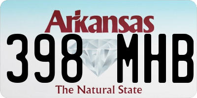 AR license plate 398MHB