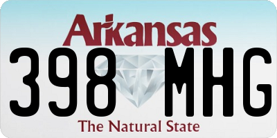 AR license plate 398MHG