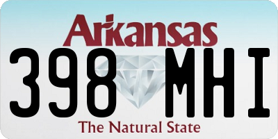 AR license plate 398MHI
